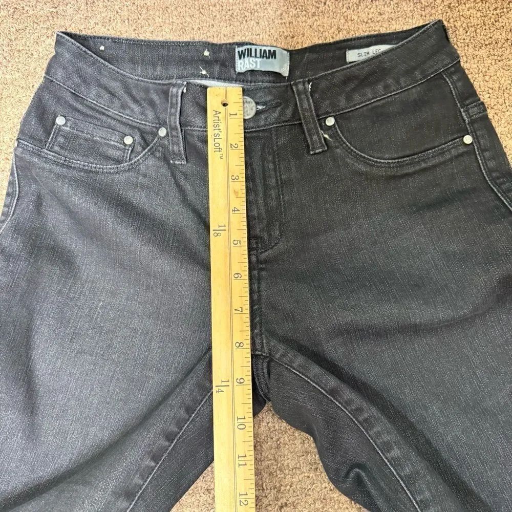 William Rast Black Wash Slim Leg Jeans Size 4 - Picture 6 of 7